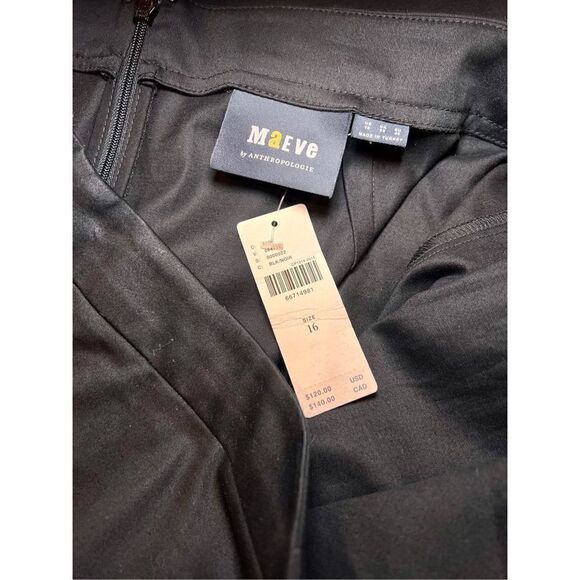 Anthropologie Maeve Flounced Midi Skirt Wrap Ruffle Black Size 16 NWT - Picture 5 of 6